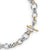 DY Mercer Chain Necklace in Sterling Silver with 18K Yellow Gold and Diamonds, 8mm