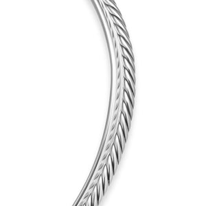 Bold Crossover Collar Necklace in Sterling Silver, 10mm