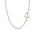 DY Madison Heart Toggle Chain Necklace in Sterling Silver with 18K Yellow Gold, 3mm