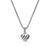 Petite Puffy Cable Heart Necklace in Sterling Silver, 7.4mm