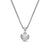 Petite Puffy Cable Heart Necklace in Sterling Silver, 7.4mm