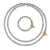 DY Mercer Convertible Chain Necklace in Sterling Silver with 18K Yellow Gold and Diamonds, 8mm