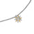 Starburst Station Necklace in Sterling Silver with 18K Yellow Gold and Diamonds, 11.2mm