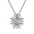 Starburst Necklace in Sterling Silver with 18K Yellow Gold with Diamonds, 21mm