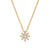 Petite Starburst Station Necklace in 18K Yellow Gold with Diamonds, 7mm
