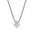 Petite Starburst Station Necklace in Sterling Silver with Diamonds, 7mm