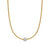 Pavé Bead Box Chain Necklace in 18K Yellow Gold with Diamonds, 1.7mm