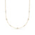 Petite Starburst and Pearl Station Chain Necklace in 18K Yellow Gold with Pearls and Diamonds, 6mm