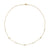 Petite Starburst and Pearl Station Chain Necklace in 18K Yellow Gold with Pearls and Diamonds, 6mm