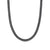 Curb Chain Necklace in Black Titanium with Black Diamonds, 8mm