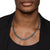 Curb Chain Necklace in Black Titanium with Diamonds, 8mm