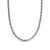 Streamline Link Necklace in Sterling Silver with Black Diamonds, 5.5mm