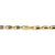 Streamline Faceted Chain Necklace in 18K Yellow Gold with Forged Carbon, 4.3mm