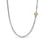 Cross Station Necklace in Sterling Silver with 14K Yellow Gold, 3.6mm, 24"