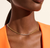 John Hardy Essentials Yellow Gold Diamond Smiley Bar Necklace on Model
