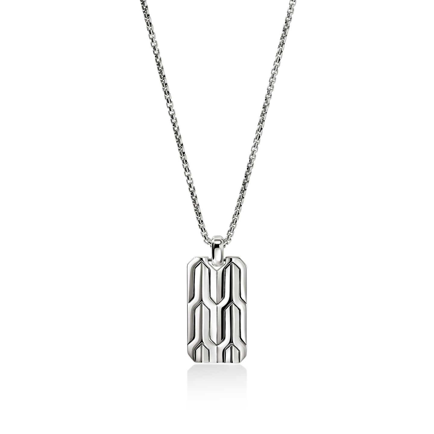 John Hardy Icon 50 Sterling Silver Tag Necklace