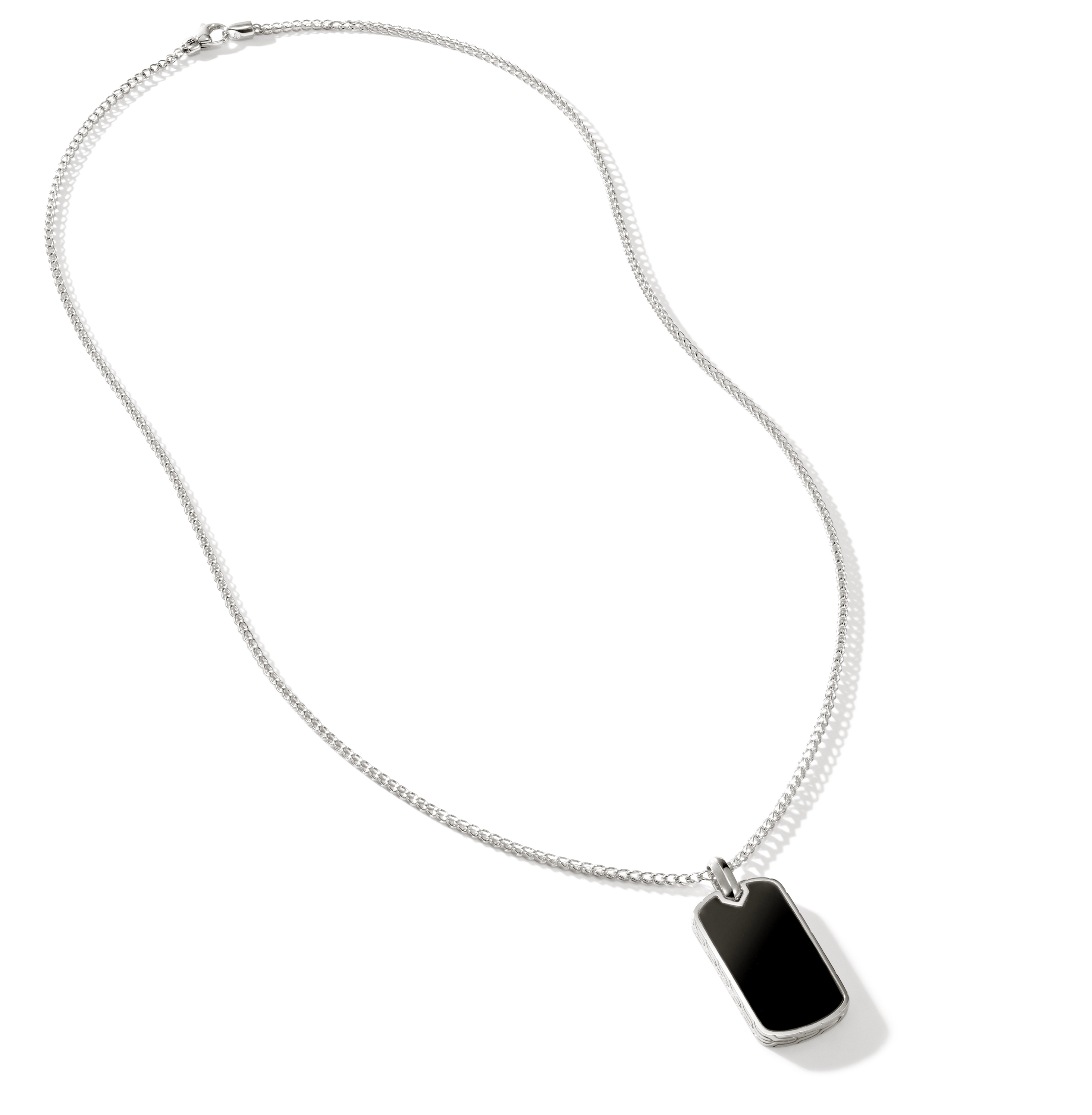 John Hardy Surf Silver Dog Tag Chain Necklace | Fink's