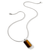 John Hardy Surf Silver Dog Tag Chain Necklace with Tiger&#39;s Eye