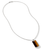 John Hardy Surf Silver Dog Tag Chain Necklace with Tiger&#39;s Eye