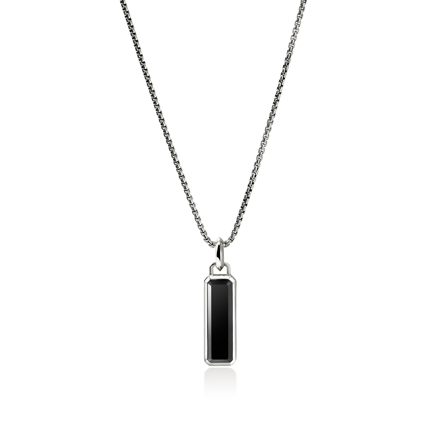 John Hardy Modern Talisman Black Onyx Pendant on Box Chain