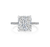 Fink's Exclusive Radiant Cut Engagement Ring with Diamond Shank in Platinum