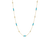 Roberto Coin Diamonds by the Inch Turquoise Enamel Bar and Bezel Station Necklace