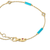 Roberto Coin Diamonds by the Inch Turquoise Enamel Bar and Bezel Station Bracelet