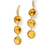 Marco Bicego Jaipur Yellow Gold Three-Drop Citrine Earrings with Diamonds