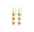 Marco Bicego Jaipur Yellow Gold Three-Drop Citrine Earrings with Diamonds