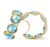Marco Bicego Jaipur Yellow Gold Blue Topaz Hoop Earrings