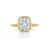 Fink's Exclusive Radiant Cut Bezel Set Diamond Engagement Ring in Yellow Gold