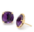 Marco Bicego Jaipur Yellow Gold Round Amethyst Stud Earrings