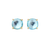 Marco Bicego Jaipur Yellow Gold Round Blue Topaz Stud Earrings