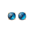 Marco Bicego Jaipur Yellow Gold Round London Blue Topaz Stud Earrings