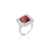 Sabel Collection Mixed Metals Pink Tourmaline and Diamond Halo Ring