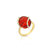 Sabel Collection Yellow Gold Fire Opal and Diamond Wrap Ring
