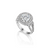 Fink&#39;s Exclusive Platinum Round Diamond Double Halo and Split Shank Engagement Ring