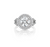 Fink&#39;s Exclusive Platinum Round Diamond Double Halo and Split Shank Engagement Ring