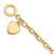 Sabel Collection Yellow Gold Heart Charm Bracelet
