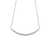 White Gold Smiley Diamond Bar Necklace
