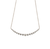 Sabel Collection White Gold Smiley Diamond Bar Necklace