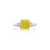 Fink&#39;s Exclusive Platinum Radiant Cut Fancy Yellow Diamond Engagement Ring