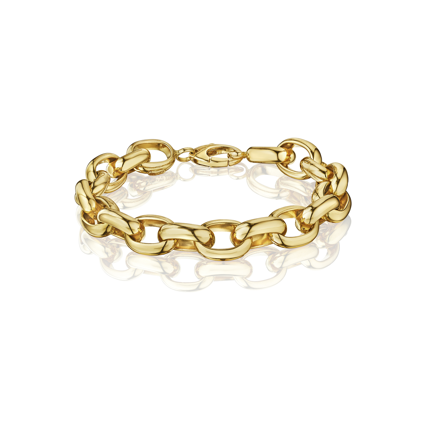 Sabel Yellow Gold Oval Link Bracelet