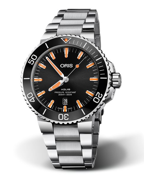 Oris Aquis Date Watch with Black Dial, 43.50mm