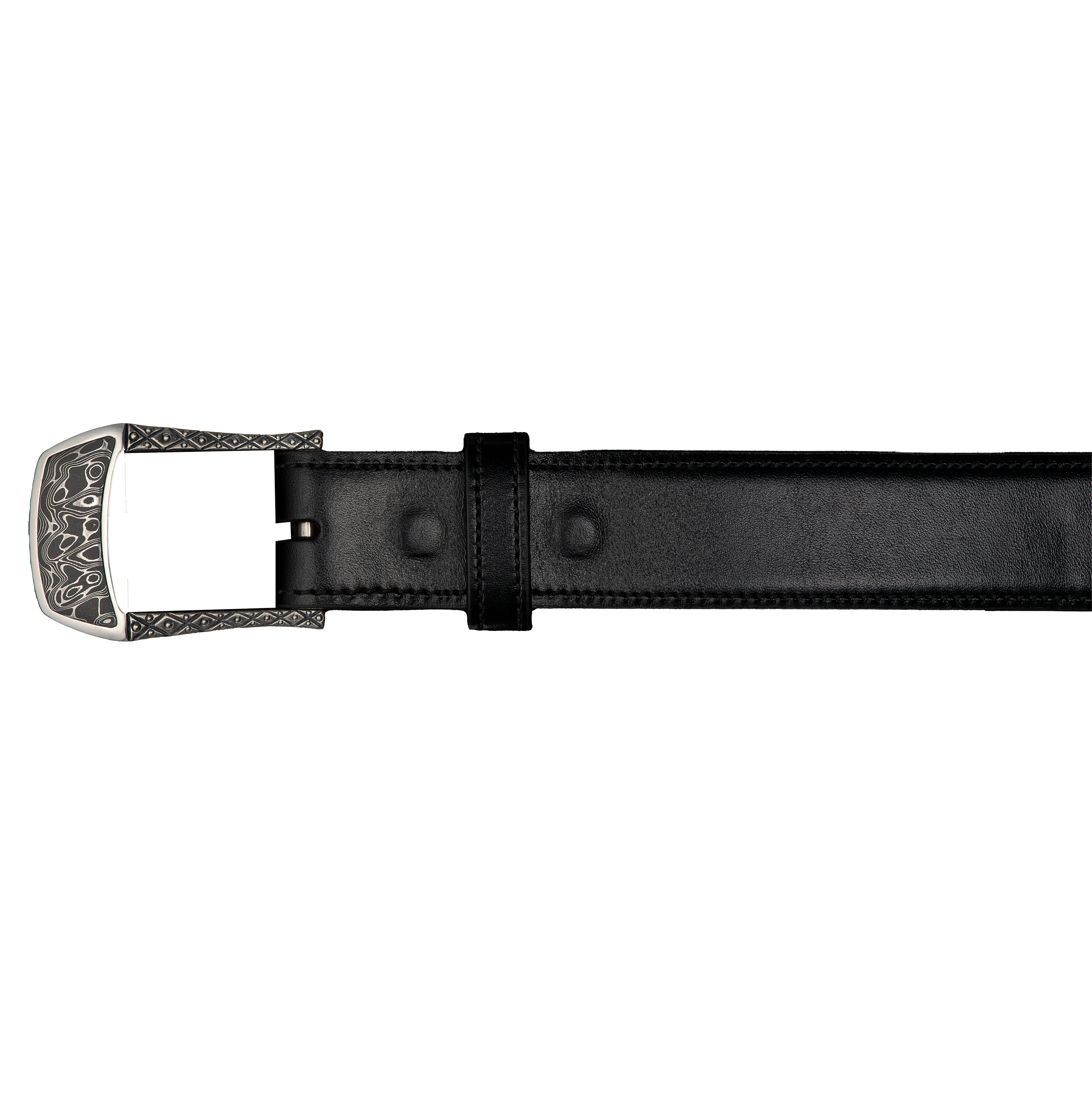 William Henry Damascus Belt Buckle | Fink's Jewelers
