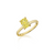 Fink&#39;s Exclusive Yellow Gold Solitaire Cushion Fancy Yellow Diamond Engagement Ring