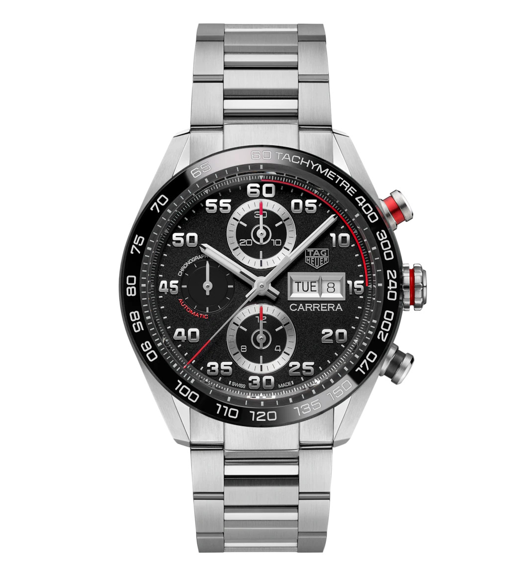 TAG Heuer Carrera Chronograph Watch with Black Dial
