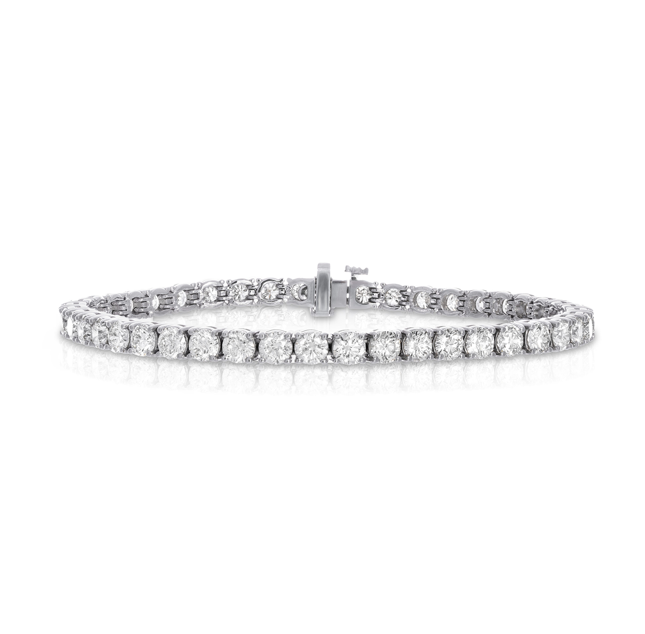 Sabel Collection White Gold Round Diamond Tennis Bracelet