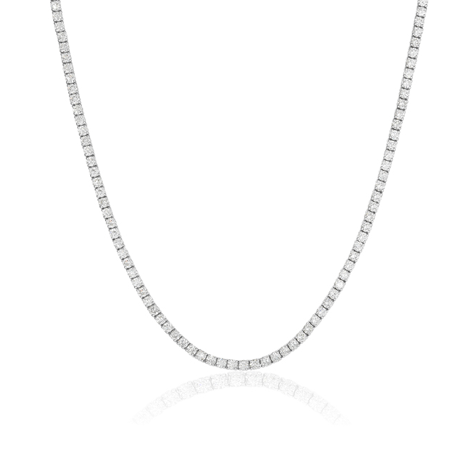 Sabel Collection White Gold Diamond Tennis Necklace