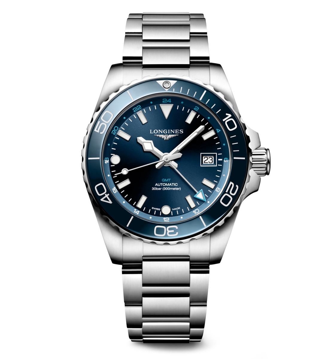 HydroConquest GMT 41mm Sunray Blue Dial Longines Fink's